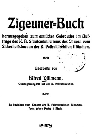 "Zigeunerbuch" der bayrischen Polizei, 1905