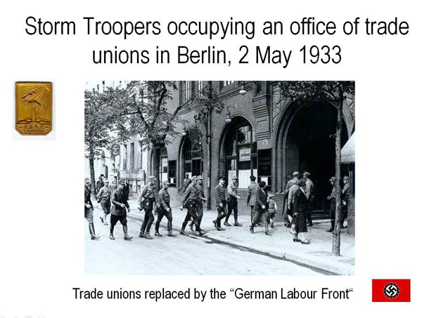 occupation of a trade unions' office