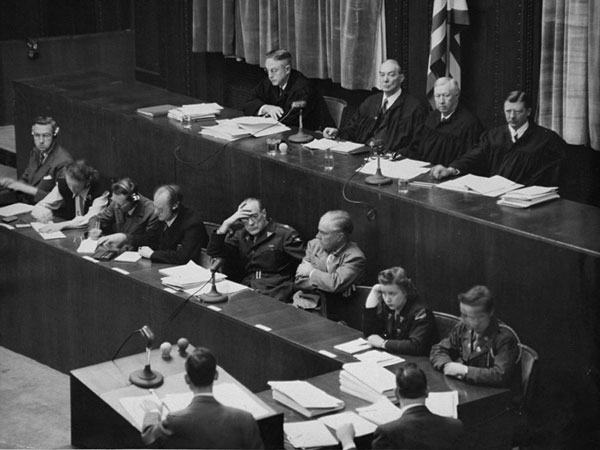 The judges at the Nuremberg Trial