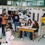 Students on the set, Brettheim film (1)