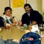 Sinti spokesmen meet with students from the Tellkampf School in Hanover, November, 1992.  fotograph: Hans Heintze