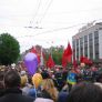 Parade zum 60. Jahrestag des Kriegsendes. Demonstration mit Veteranen in Rivne am 8.5.2005. Copyright: Aktion West-Ost