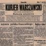 Titelblatt des Warschauer Kurier vom 7. September 1939. Copyright: Stiftung KARTA, Warschau